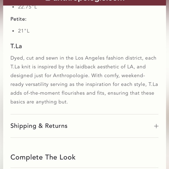 ANTHROPOLOGIE- T.LA ZULIC “Sweatshirt/sweater” - Picture 12 of 13